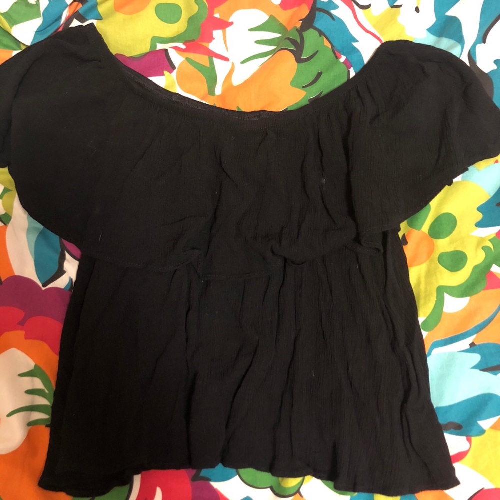 Black Off the Shoulder Top